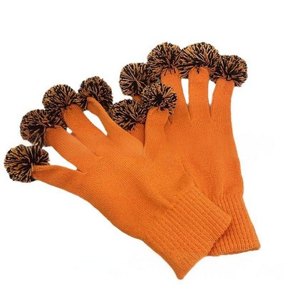 Knitted Pom Pom Glove